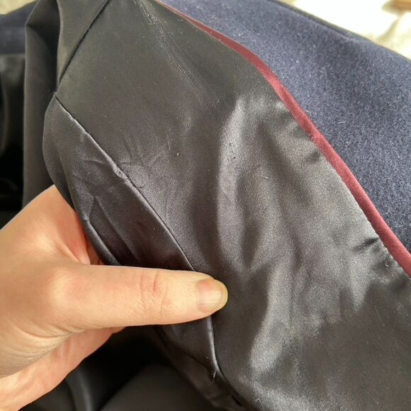 J.Crew Navy Deep Blue Wool Boyfriend Melton Wool Coat - Picture 13 of 14